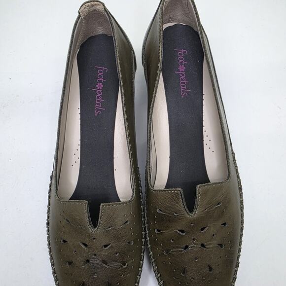 SAS Sonyo Slip On Heel Bronze Patent Leather Cut Out Kitten Size 7.5 M Comfort - Picture 8 of 9